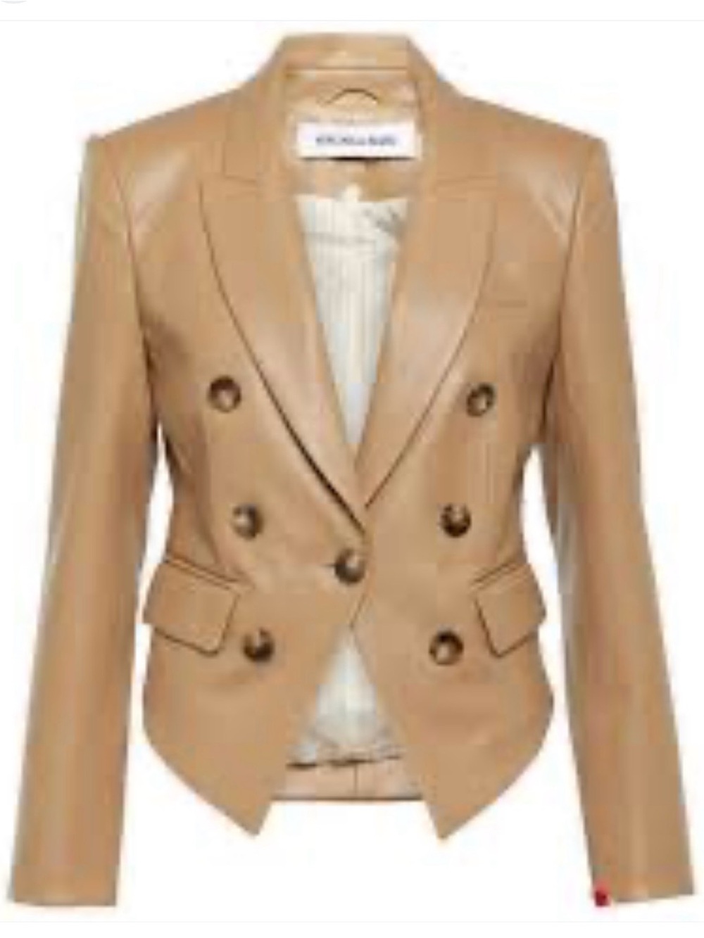 Veronica Beard Cooke Vegan Leather Khaki Jacket NWOT - Picture 4 of 9